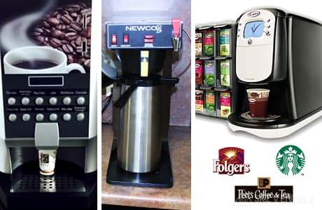 Selection of coffee including Starbucks, Folgers, and Peets Coffee