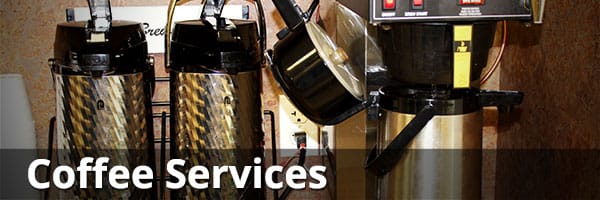 About our coffee services including fresh drinks, machines, and creamer
